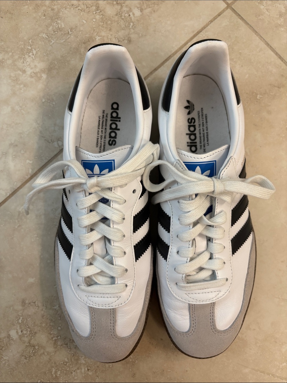 adidas Women's Samba OG Sneakers - White/black - Picture 6 of 8